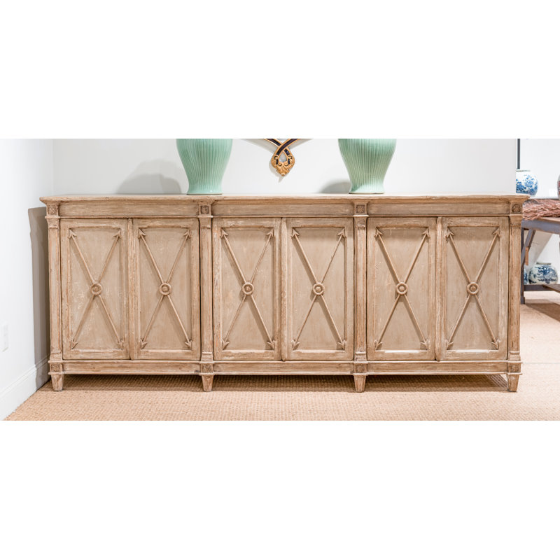 Ebern Designs 96'' Wide Pine Credenza Wayfair Canada